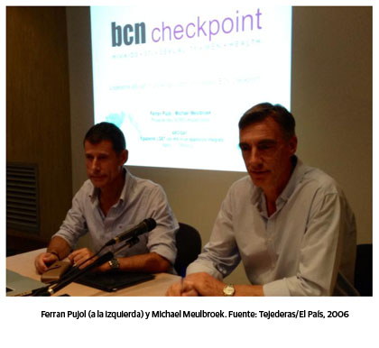 Michael Meulbroek (a la izquierda) y Ferran Pujol. Fuente: Tejederas/El País, 2006